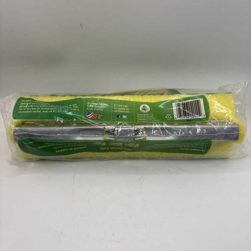 Libman Nitty‎ Gritty Roller Mop Refill Head Sealed #02011 Yellow Green